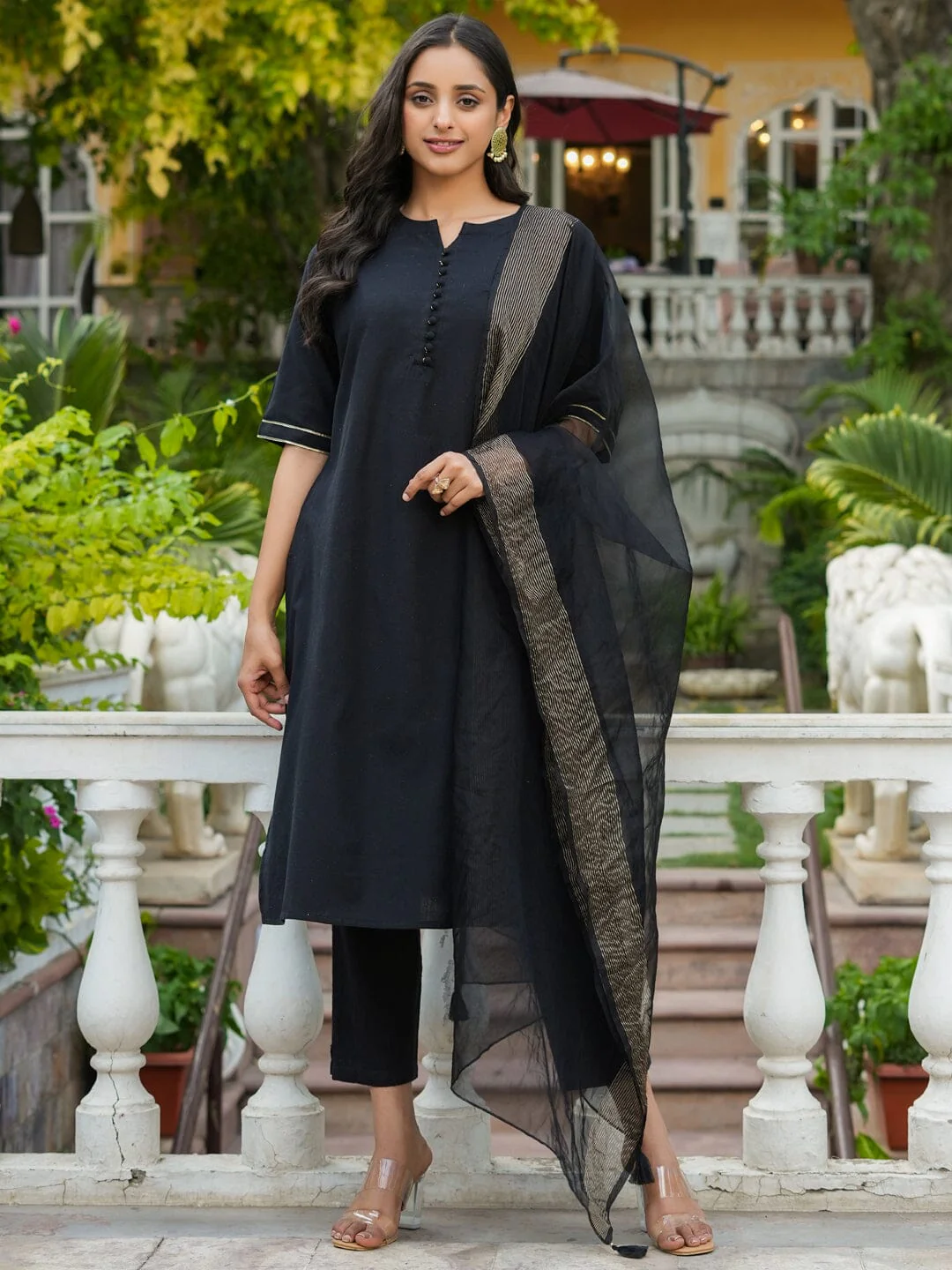 women kurta set with orgenza dupatta women kurta set with orgenza dupatta