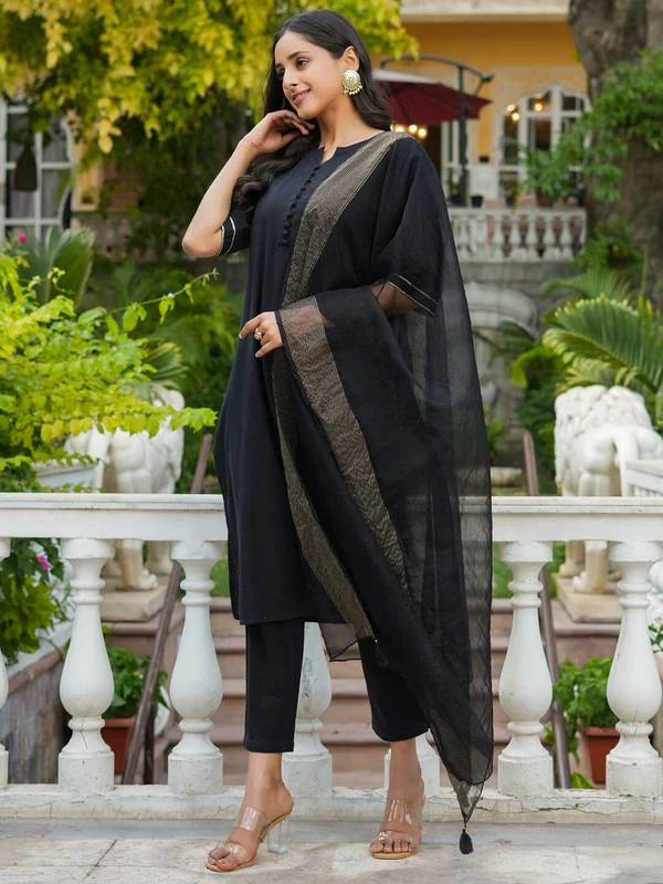 Women kurta set With Orgenza Dupatta women kurta set with orgenza dupatta